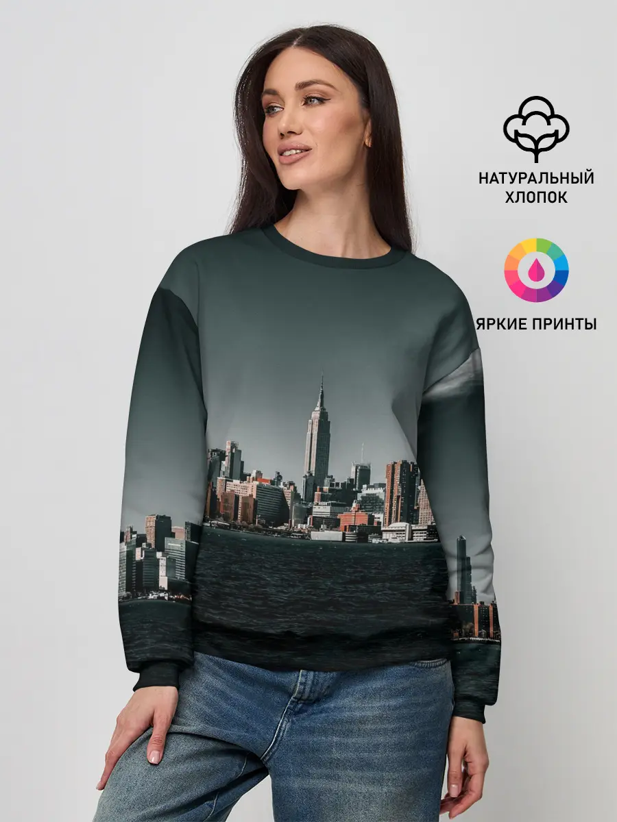 Женский свитшот / Вид на Нью Йорк