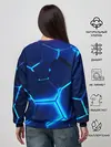 Женский свитшот / 3D ПЛИТЫ | NEON STEEL | НЕОНОВЫЕ ПЛИТЫ