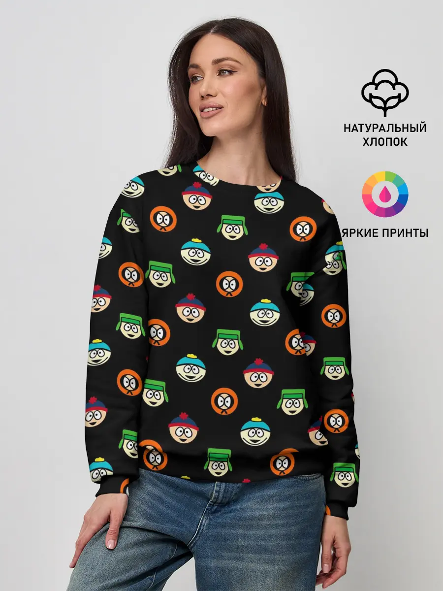 Женский свитшот / Южный парк, паттерн