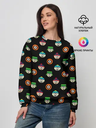 Женский свитшот / Южный парк, паттерн