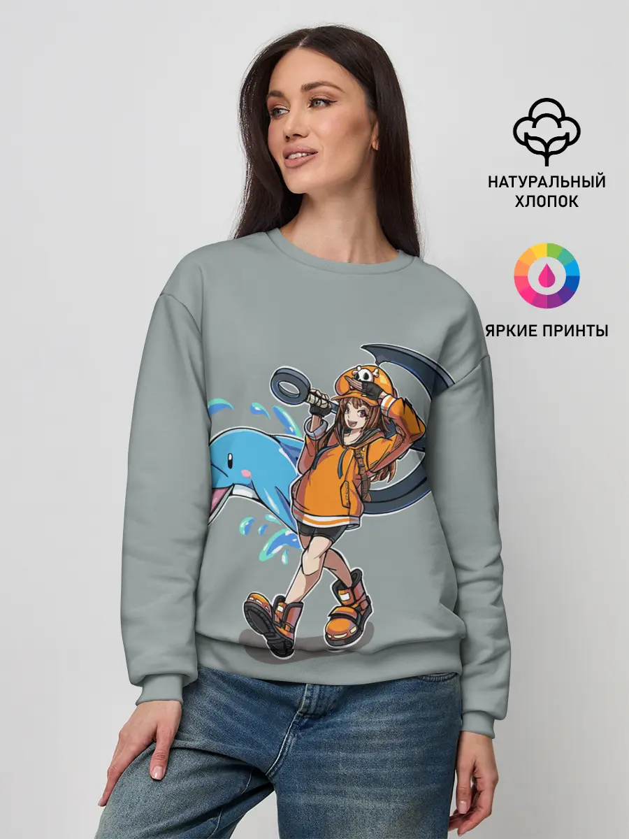 Женский свитшот / May whith dolphin