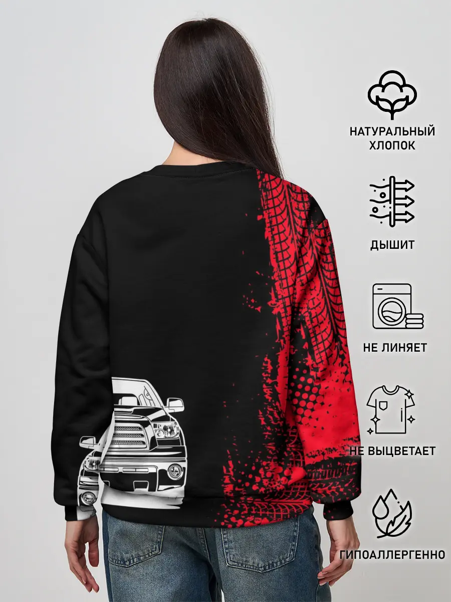 Женский свитшот / Тойота | Красные следы