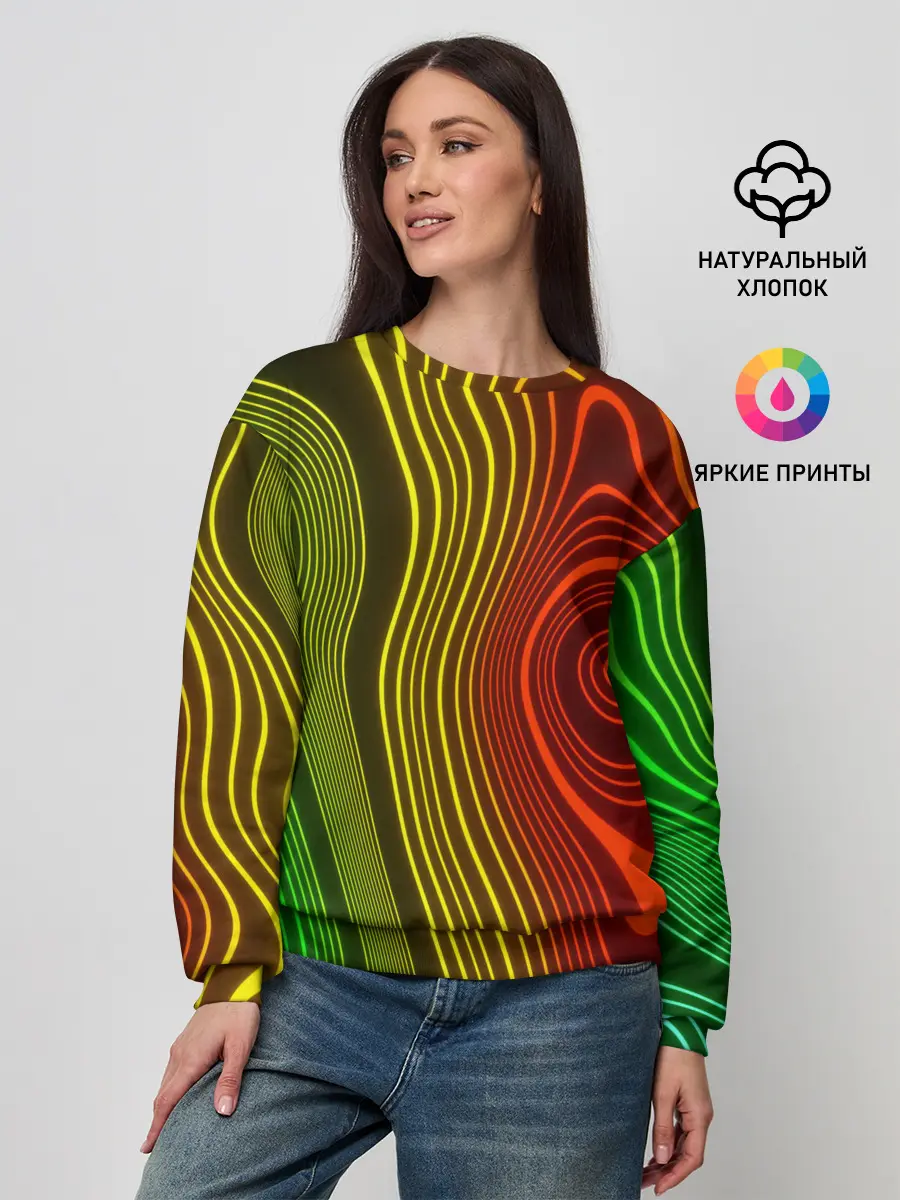 Женский свитшот / КАРТОГРАФИЧЕСКАЯ ПРОЕКЦИЯ