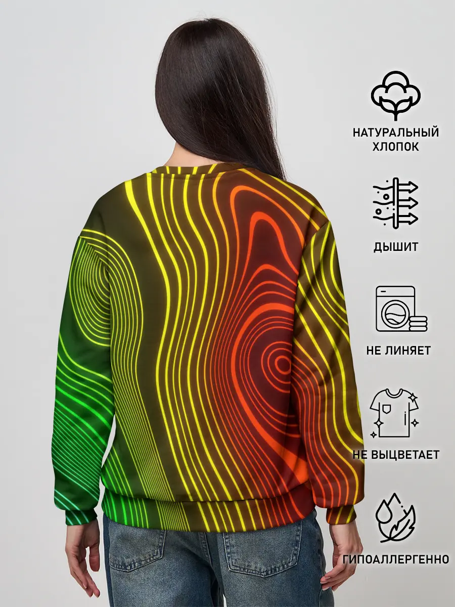 Женский свитшот / КАРТОГРАФИЧЕСКАЯ ПРОЕКЦИЯ