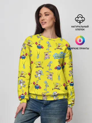 Женский свитшот / SpongeBob pattern
