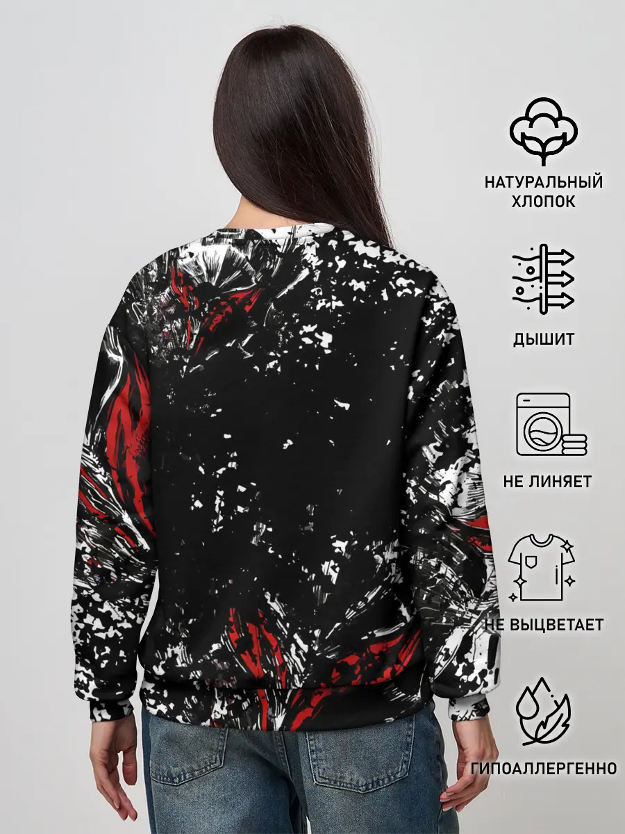 Женский свитшот / Берсерк Черная маска