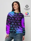 Женский свитшот / GENSHIN NEON PATTERN SYMBOL / НЕОН ЭМБЛЕМЫ