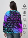 Женский свитшот / GENSHIN NEON PATTERN SYMBOL / НЕОН ЭМБЛЕМЫ