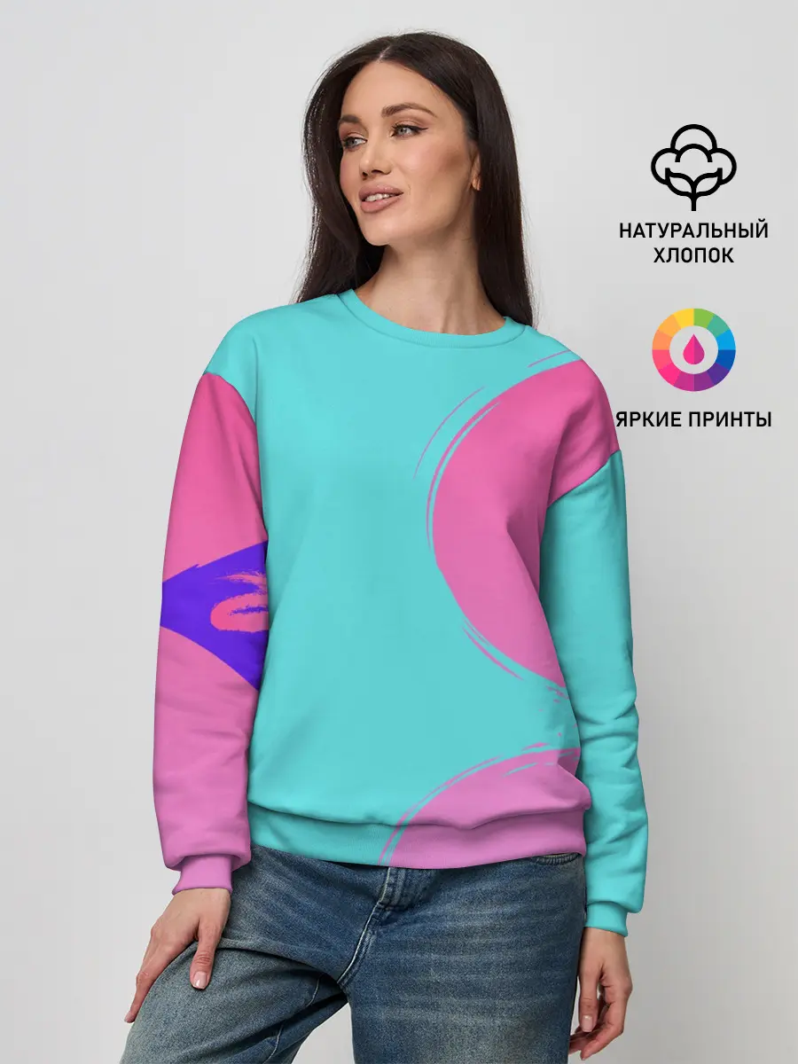 Женский свитшот / Розово-голубой градиент