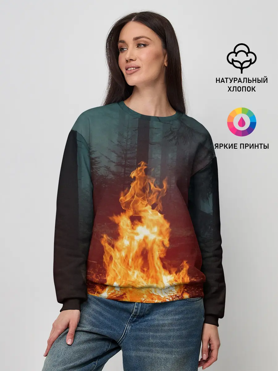 Женский свитшот / Пикник в лесу