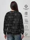 Женский свитшот / SCARLXRD WHITE LOGO PATTERN КОНТУР