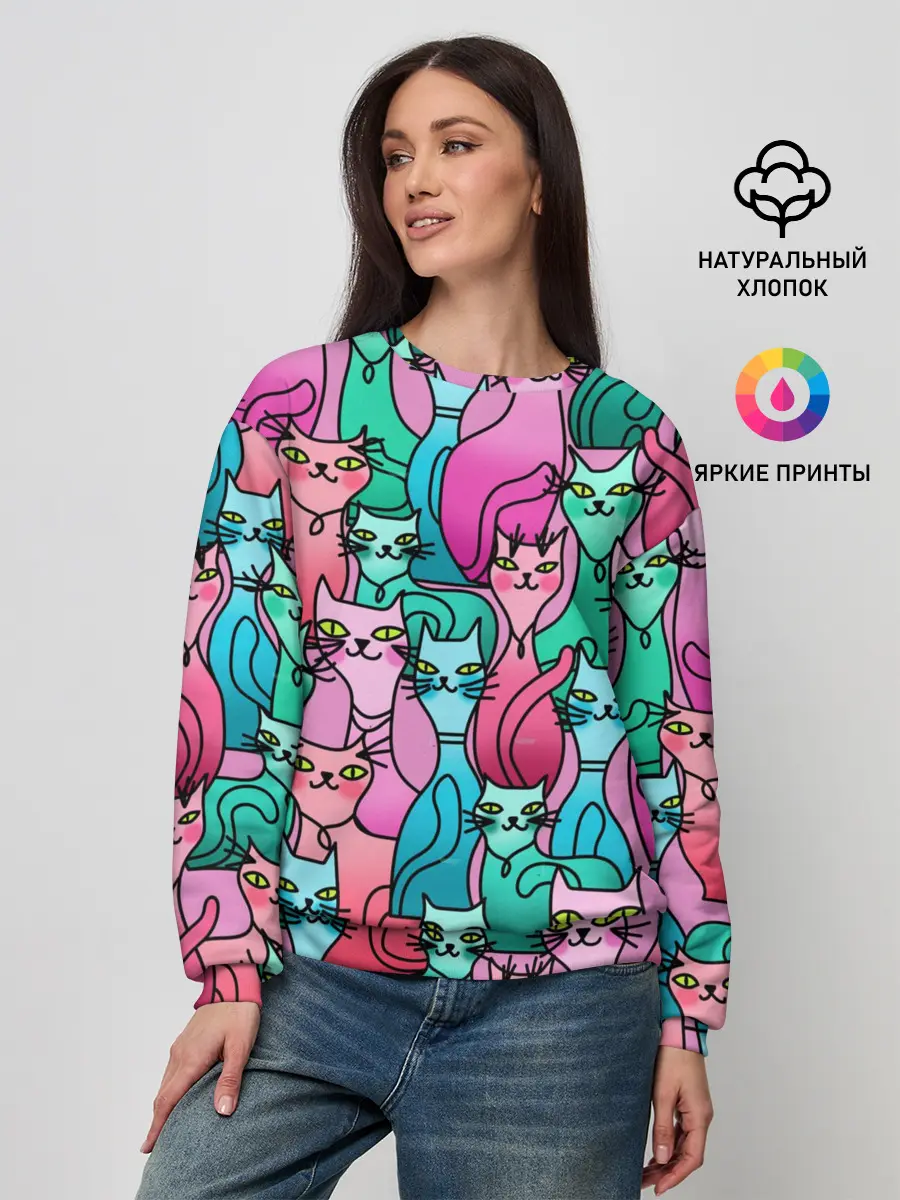 Женский свитшот / Выставка котов