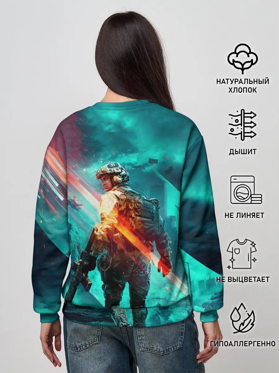 Женский свитшот / Battlefield 2042 игровой арт