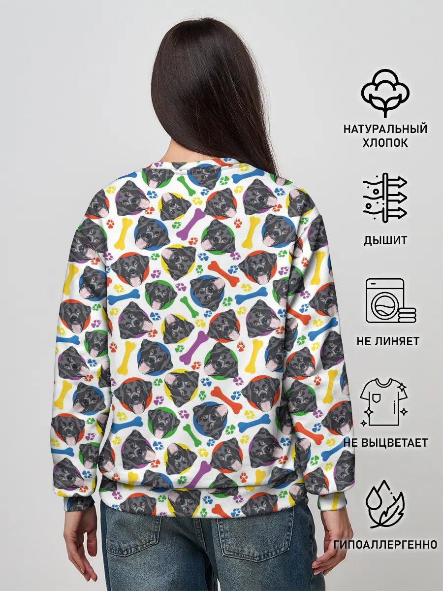 Женский свитшот / Чёрный Лабрадор