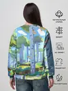 Женский свитшот / Манйкрафт, березовый лес