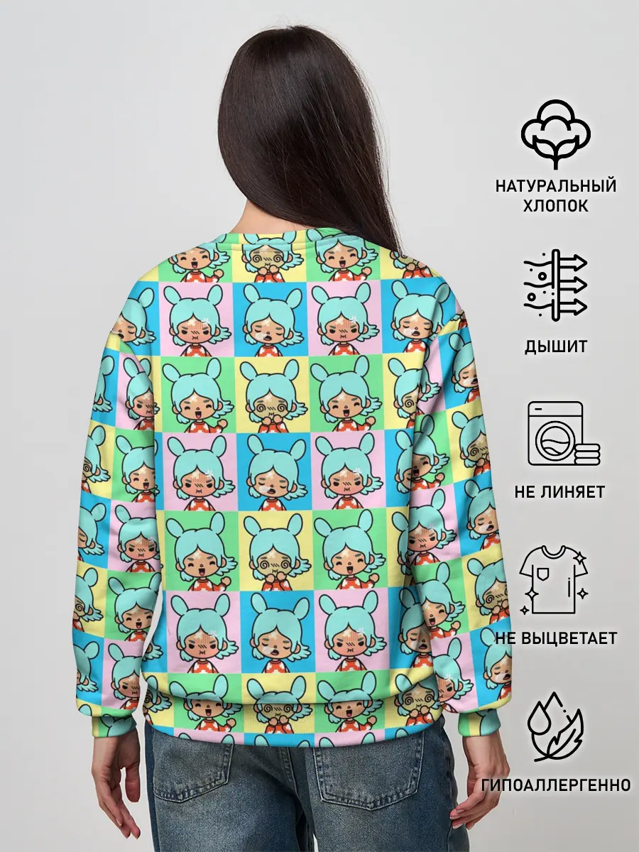 Женский свитшот / Toca Boca logo | Тока Бока Рита