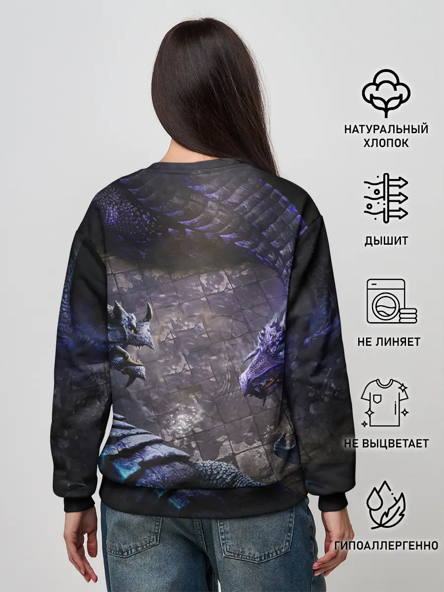 Женский свитшот / В окружении драконов