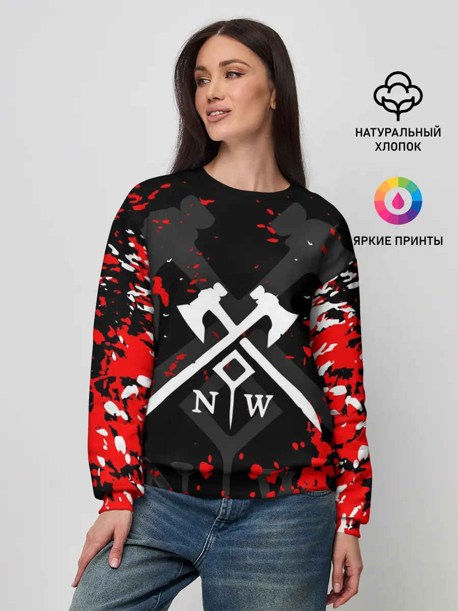 Женский свитшот / NEW WORLD / НЬЮ ВОРЛД / БРЫЗГИ