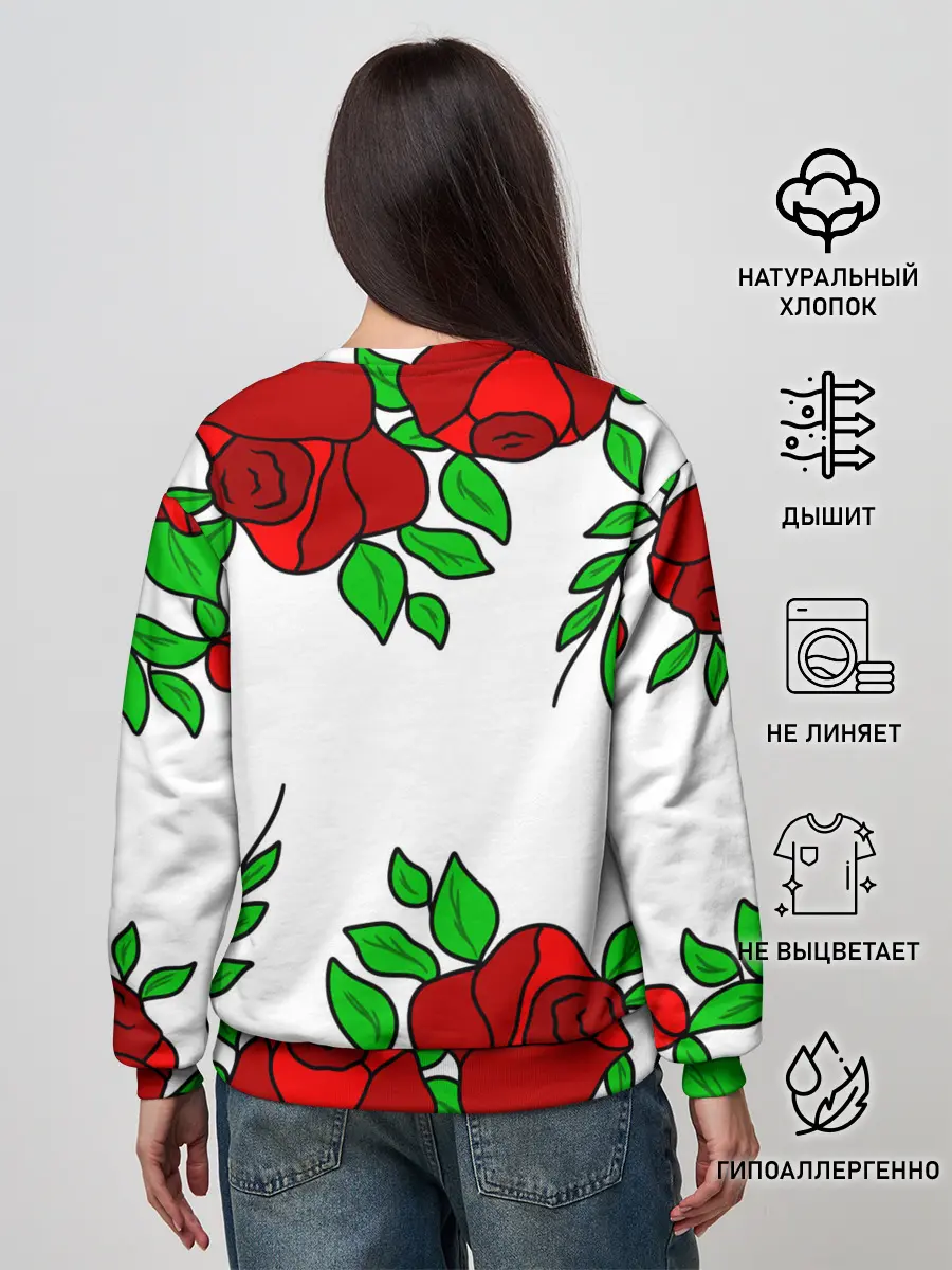 Женский свитшот / Юлия в розах