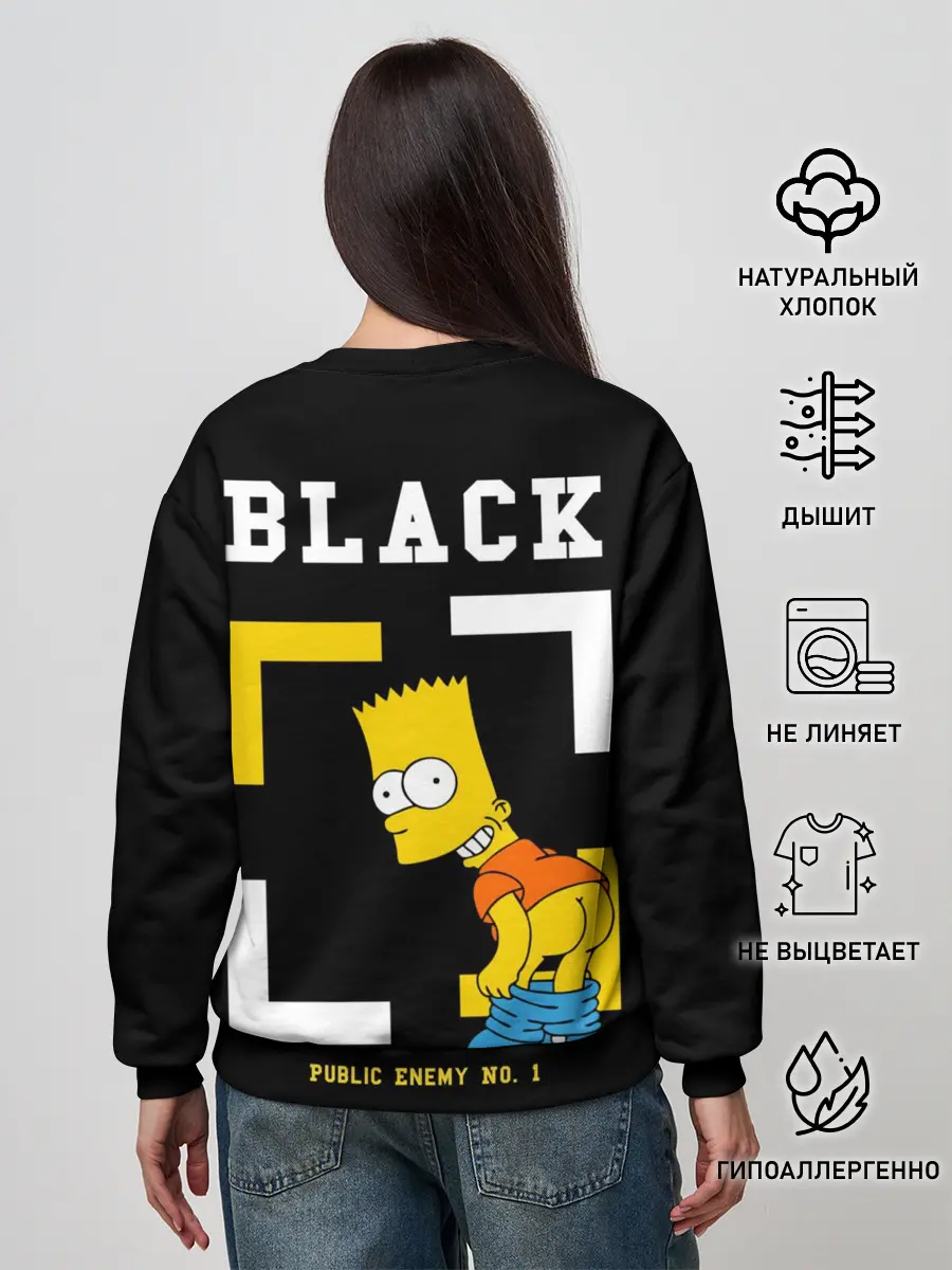 Женский свитшот / Симпсоны х ON BLACK