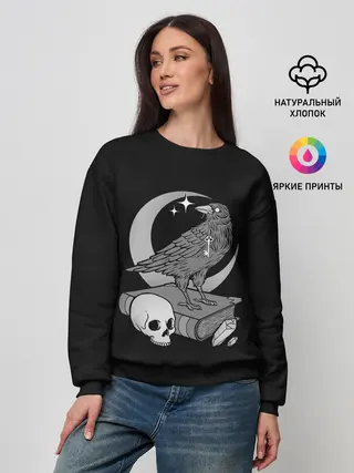 Женский свитшот / Оккультная ворона