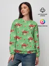 Женский свитшот / Грибы Мухоморы паттерн
