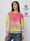 Женский свитшот / Радужная акварель
