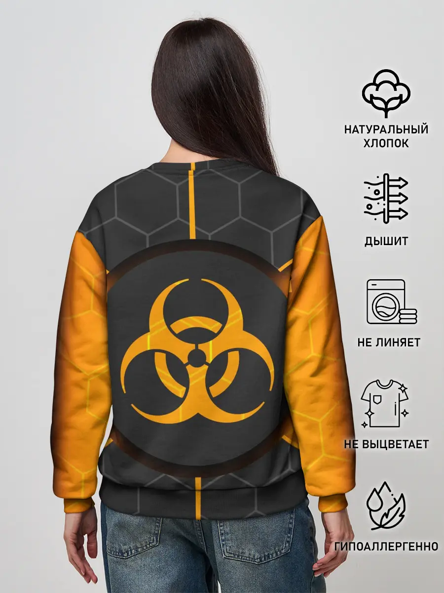 Женский свитшот / ХИМИЧЕСКАЯ ОПАСНОСТЬ 3D