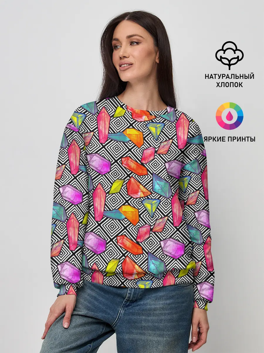 Женский свитшот / Кристаллы