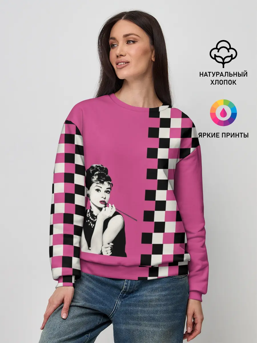 Женский свитшот / Энди Уорхолл. Одри Хебберн
