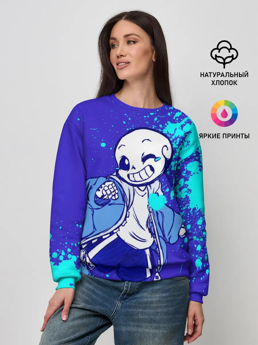 Женский свитшот / UNDERTALE SANS BLUE