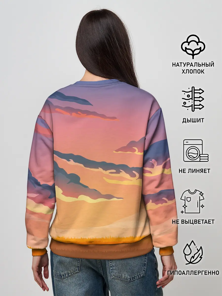 Женский свитшот / Мем собака качок DOGE