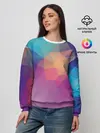 Женский свитшот / Цветные полигоны - Градиент