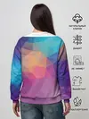 Женский свитшот / Цветные полигоны - Градиент