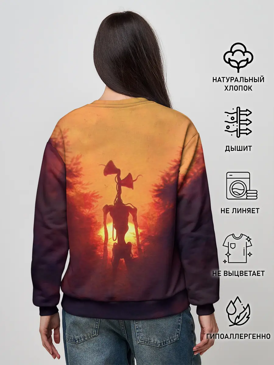 Женский свитшот / СИРЕНОГОЛОВЫЙ ORANGE