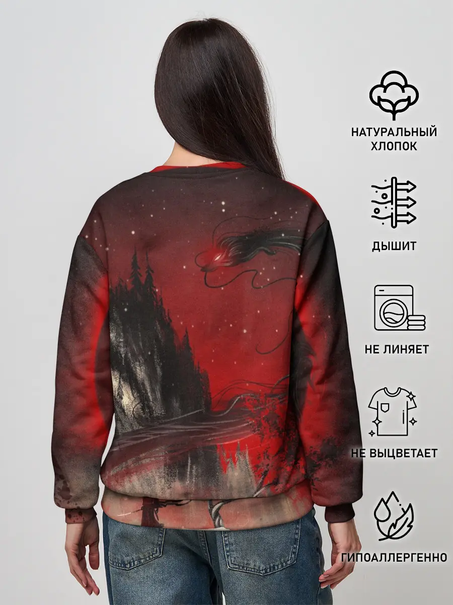 Женский свитшот / ЗМЕЙ ДРАКОН 3D