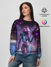 Женский свитшот / CYBERPUNK 2077 NEON | КИБЕРПАНК НЕОН