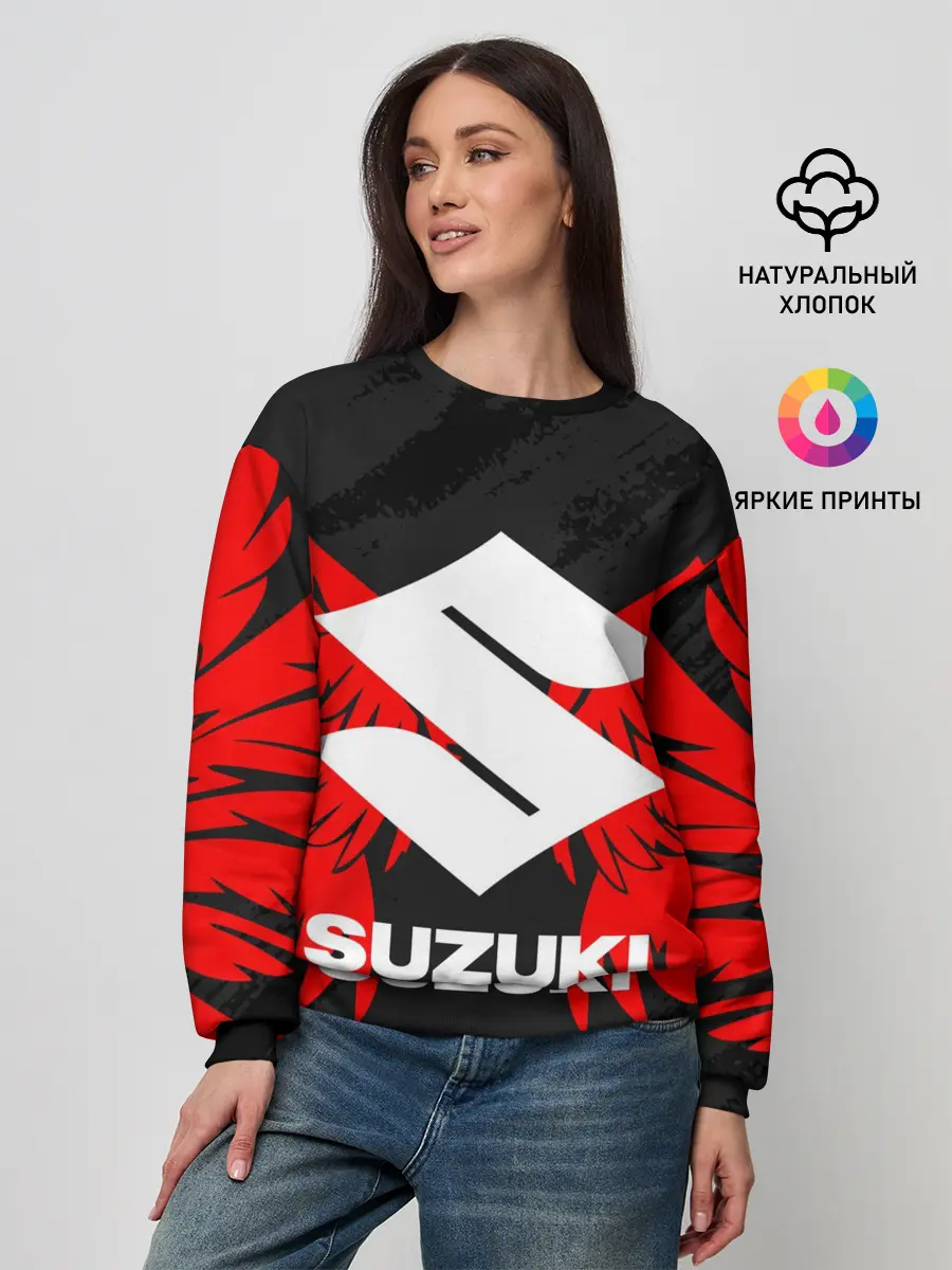 Женский свитшот / SUZUKI / СУЗУКИ / МОТОСПОРТ