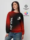 Женский свитшот / Yoga Cat - Gradient