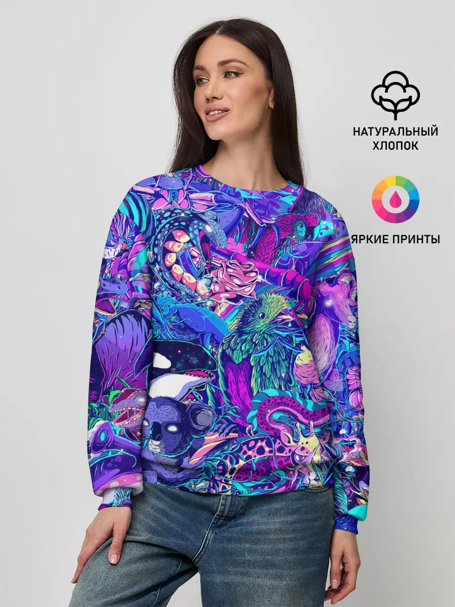Женский свитшот / Неоновые Звери