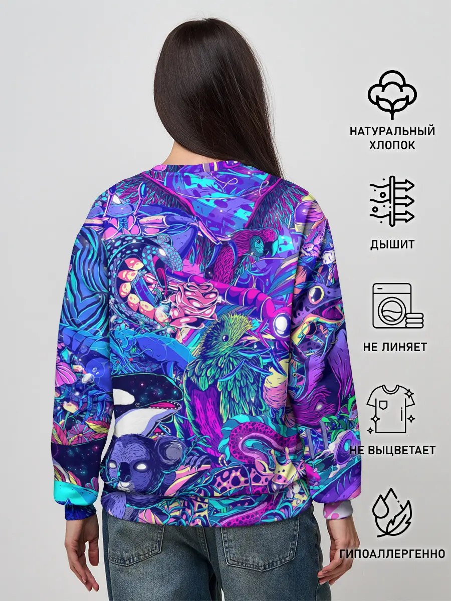 Женский свитшот / Неоновые Звери