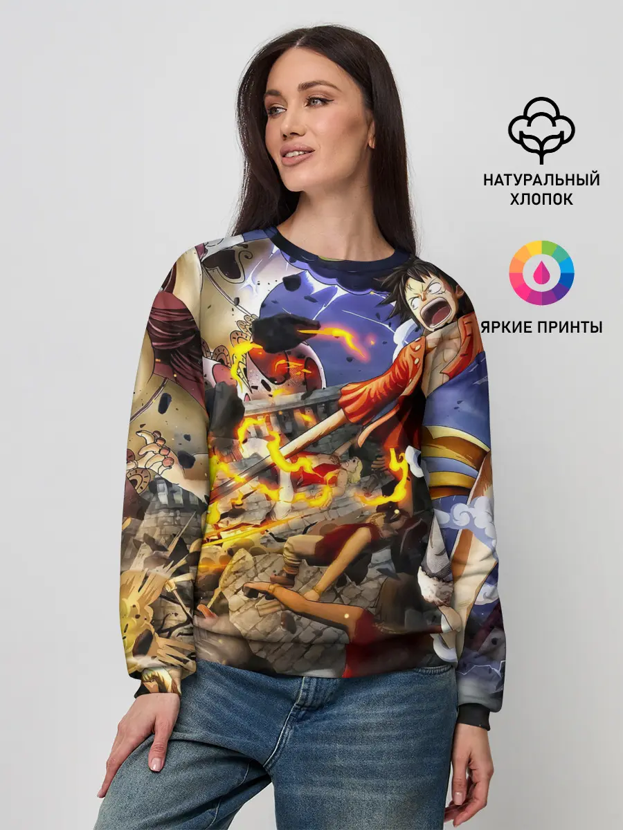 Женский свитшот / Экшен One Piece. Большой куш