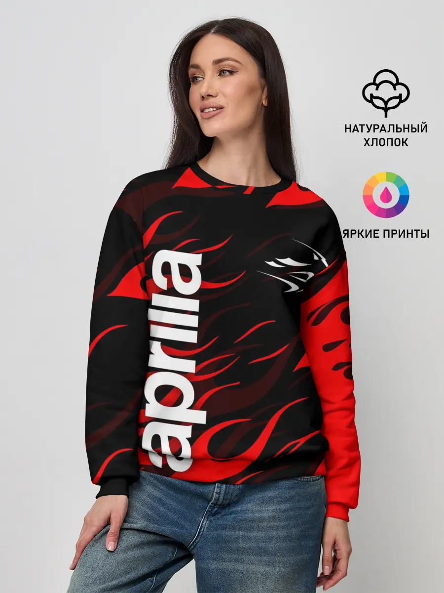 Женский свитшот / APRILIA / АПРИЛИЯ / MOTO