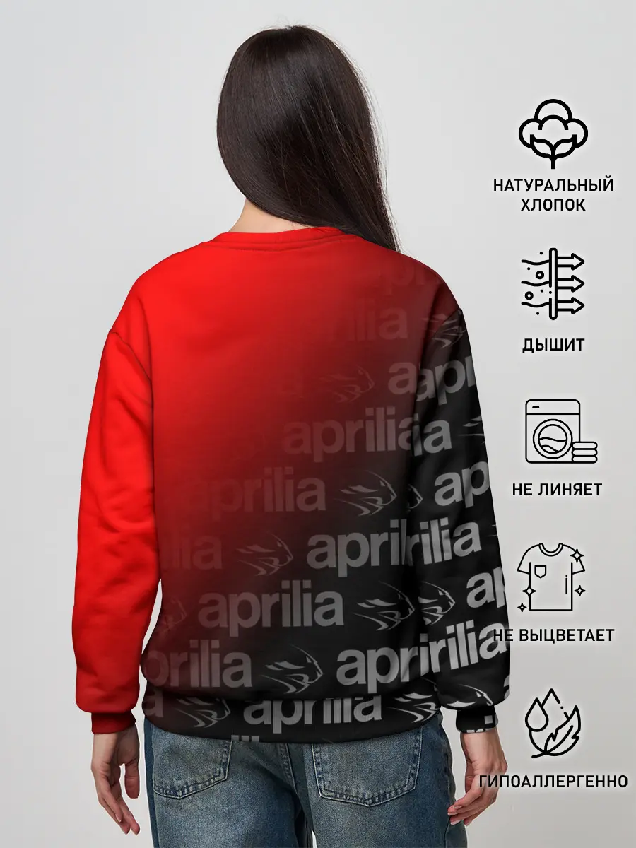 Женский свитшот / APRILIA / АПРИЛИЯ / MOTO