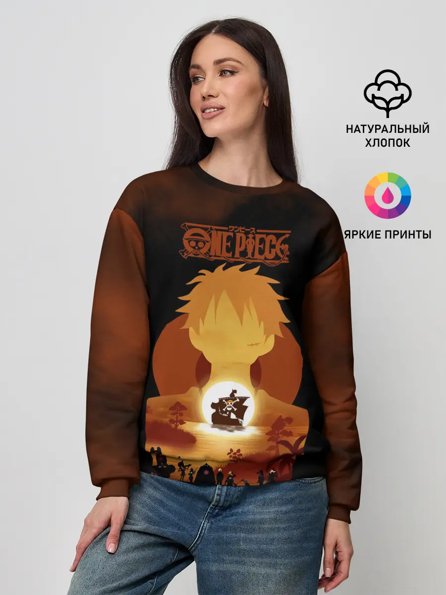 Женский свитшот / One Piece пираты Соломенной Шляпы