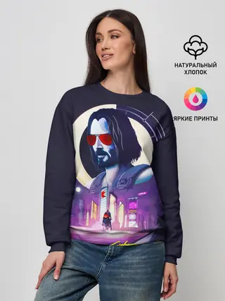 Женский свитшот / Cyberpunk 2077 | Johnny