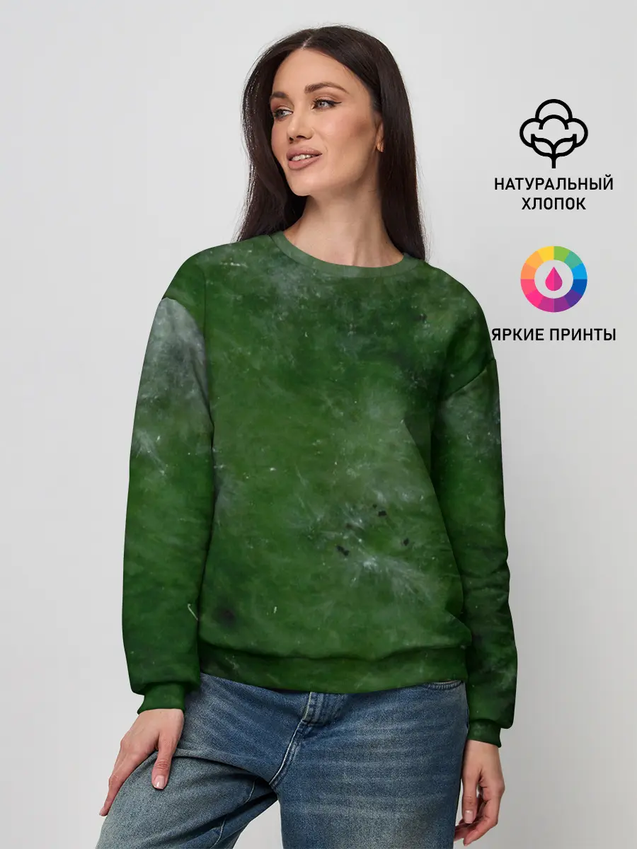 Женский свитшот / Точки На нефритовом Фоне