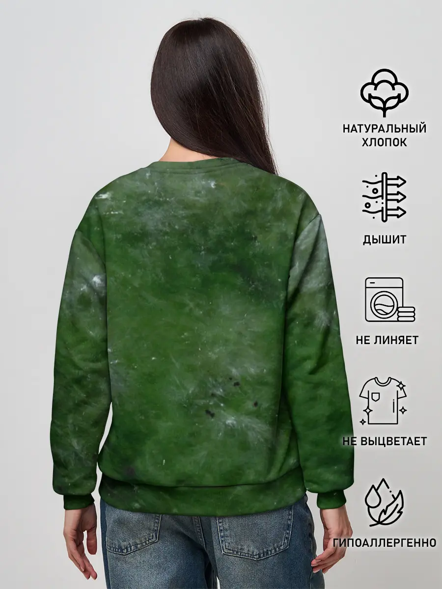 Женский свитшот / Точки На нефритовом Фоне