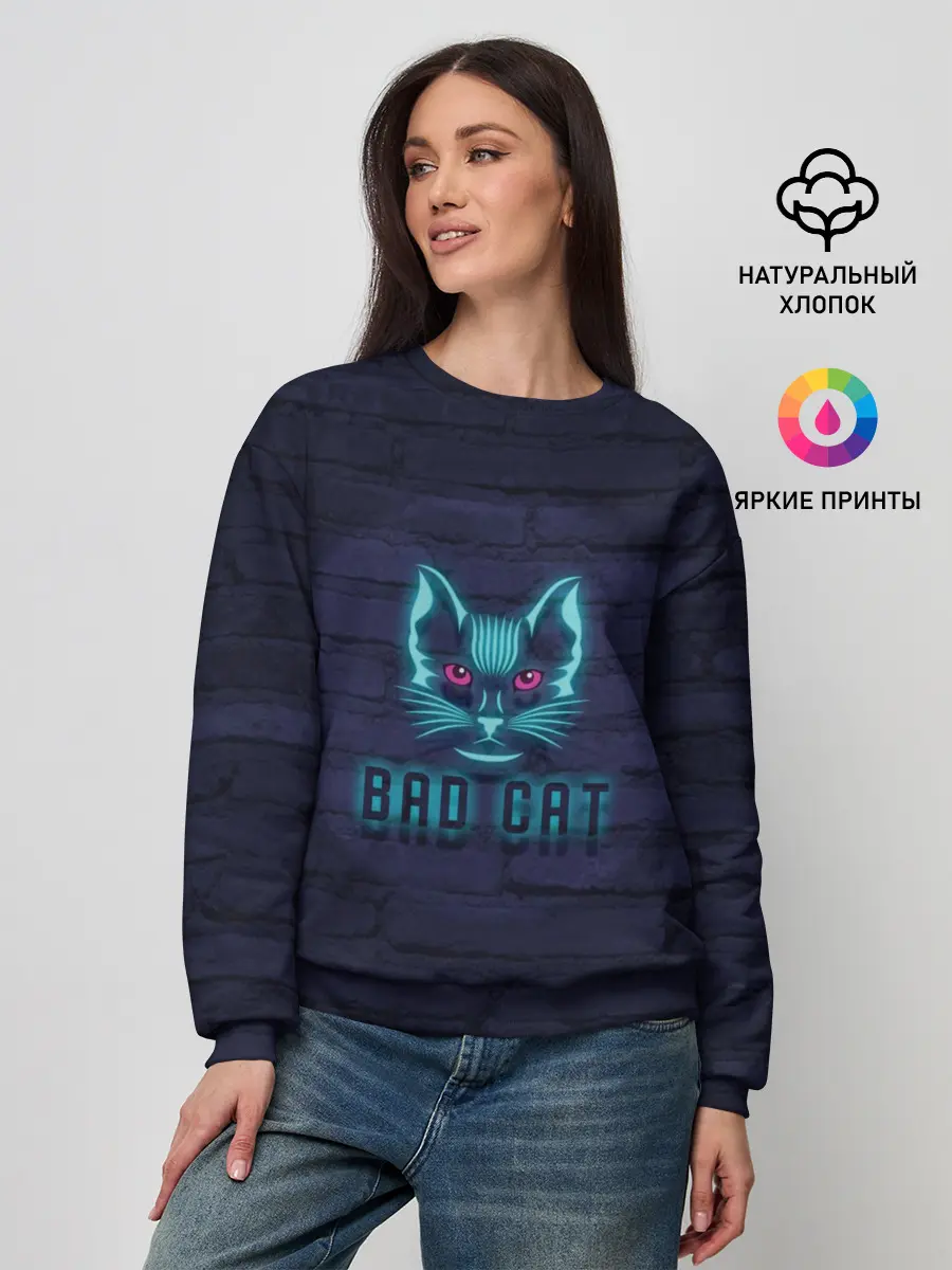 Женский свитшот / Bad cat