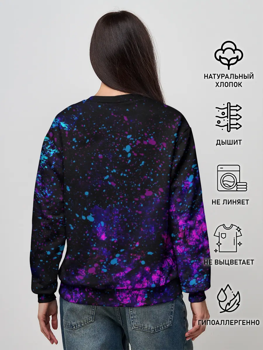 Женский свитшот / GLITCH SMILE | ГЛИТЧ СМАЙЛ